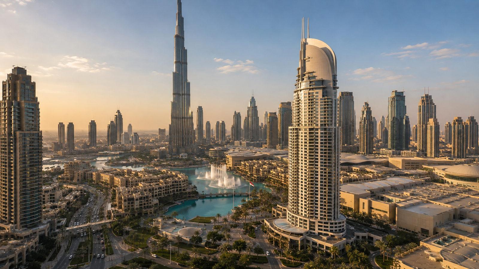 Address Downtown overlooking Burj Khalifa and Dubai Mall in the heart of Downtown Dubai