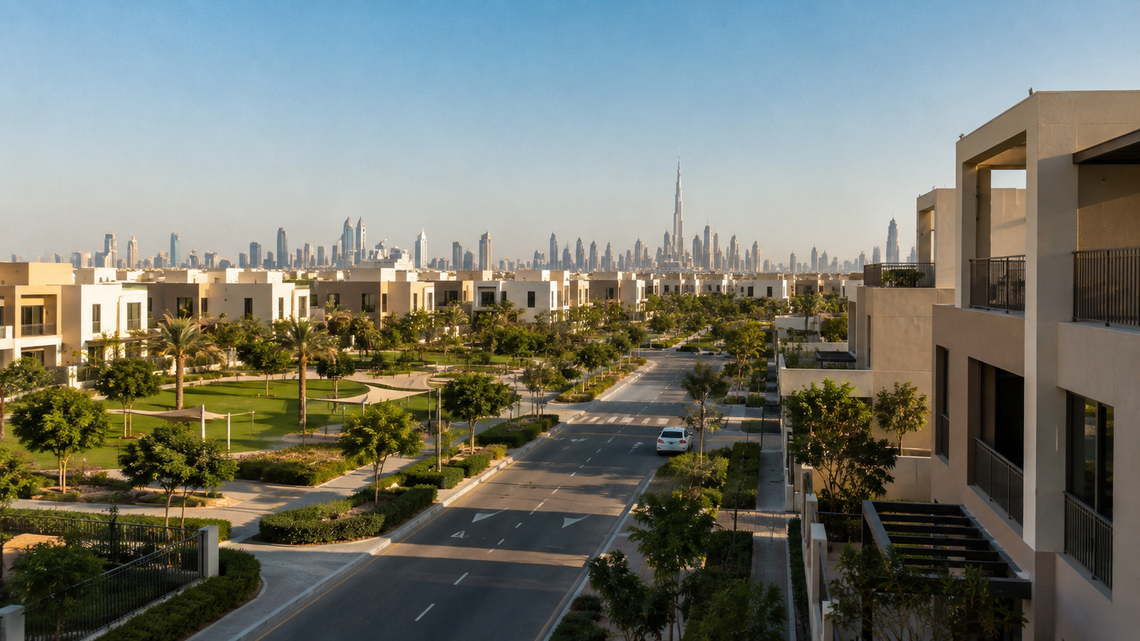 Dubai Hills Estate townhouses representing family property options around the AED 2.3 million investment level